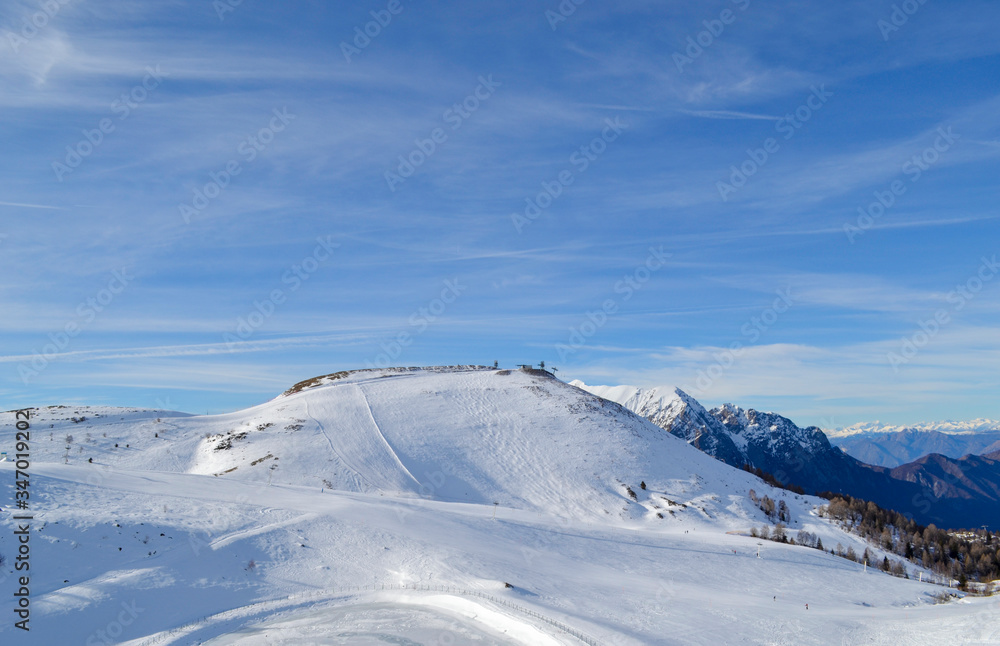 blue sky in the mountains of the Alps blue sky in the mountains of the Alps