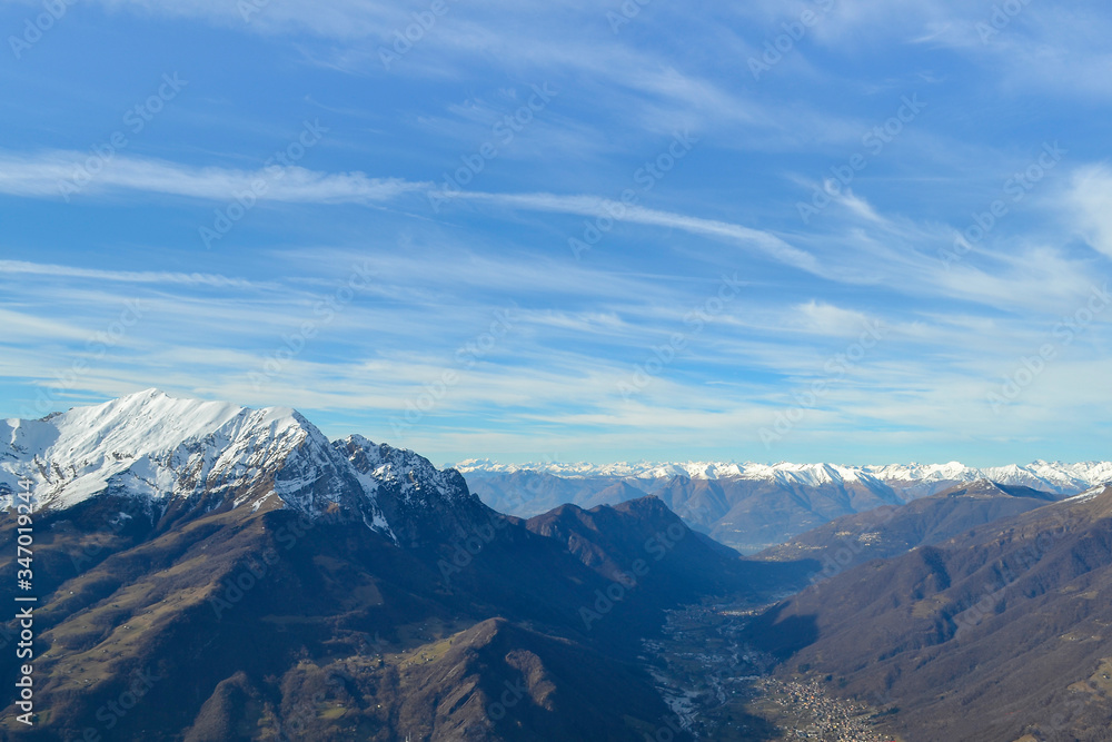 blue sky in the mountains of the Alps blue sky in the mountains of the Alps