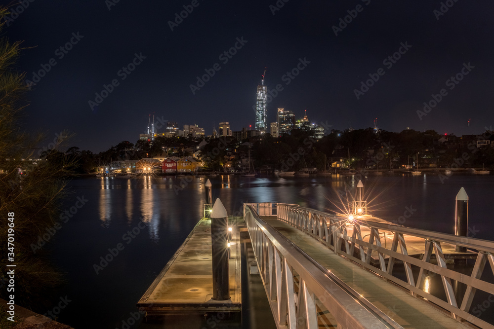 wharf at night