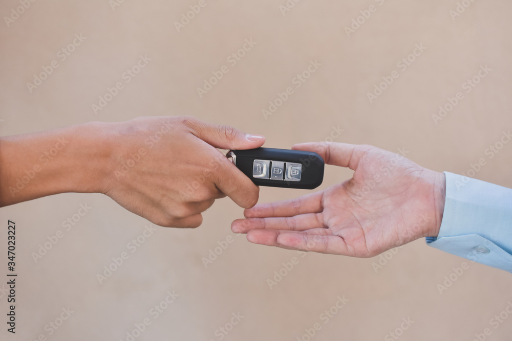 Hands giving Key car for sale Hands giving Key car for sale