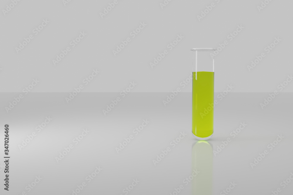 test tube 3d rendering on isolate background test tube 3d rendering on isolate background
