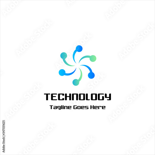 abstract technology symbol logo icon vector template