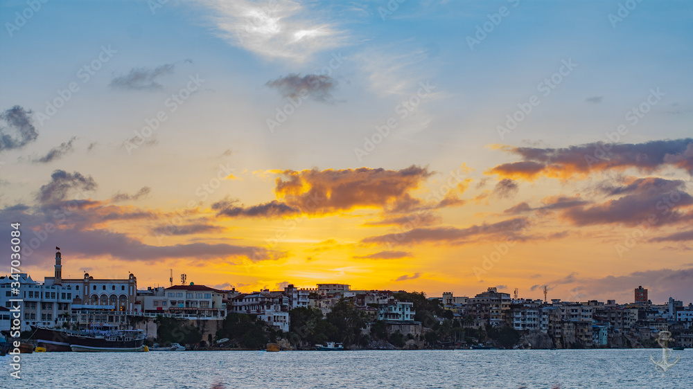 Mombasa is an Island on the East Coast of Africa, this was taken at sunset from the mainland side