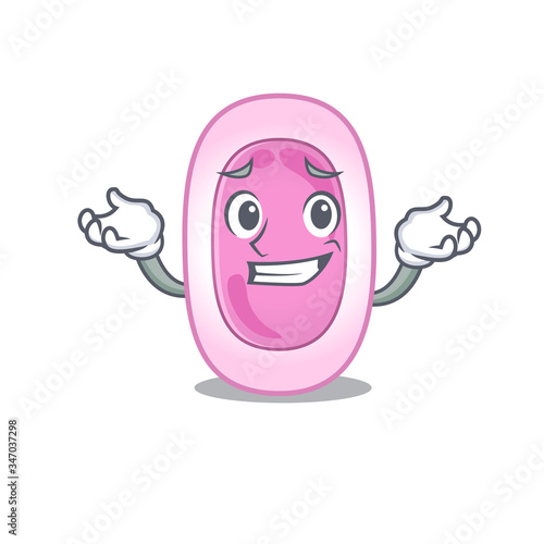 A picture of grinning bordetela pertussis cartoon design concept