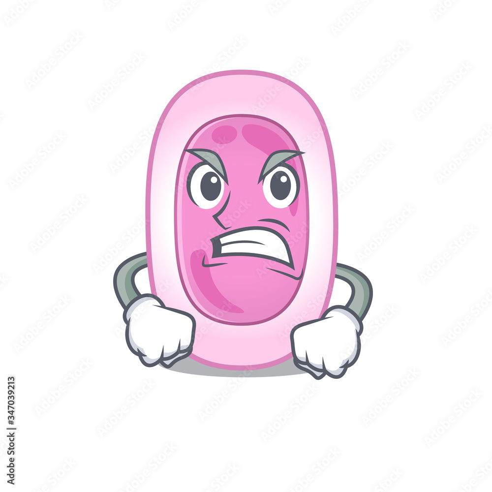 Mascot design concept of bordetela pertussis with angry face