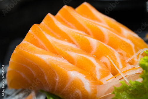 Salmon sashimi