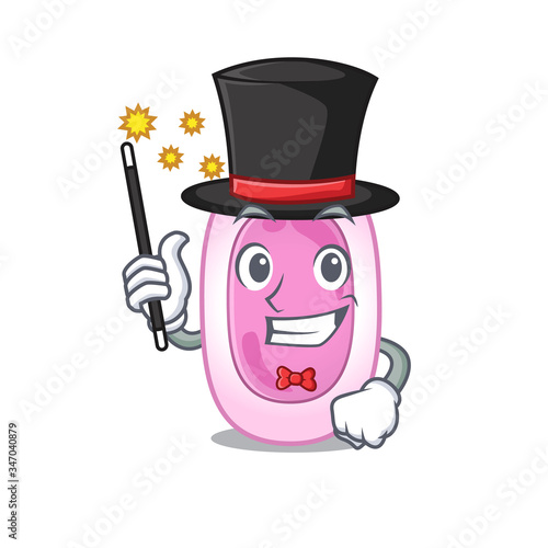 An attractive Magician of bordetela pertussis cartoon design