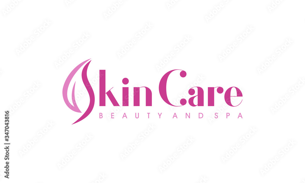 Beauty skin care logo design vector	
