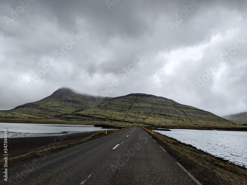 Icelandic road in the eastern fjords
