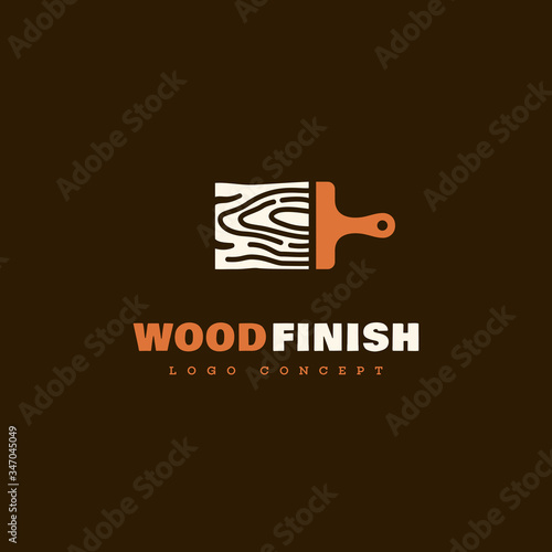 Wood finish logo