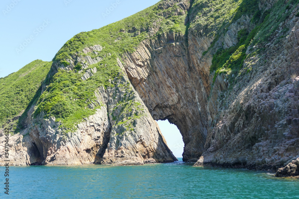 Hexagonal Rocks Hk Foto de Huge hexagonal columnar joints of volcanic rock at Hong Kong ...