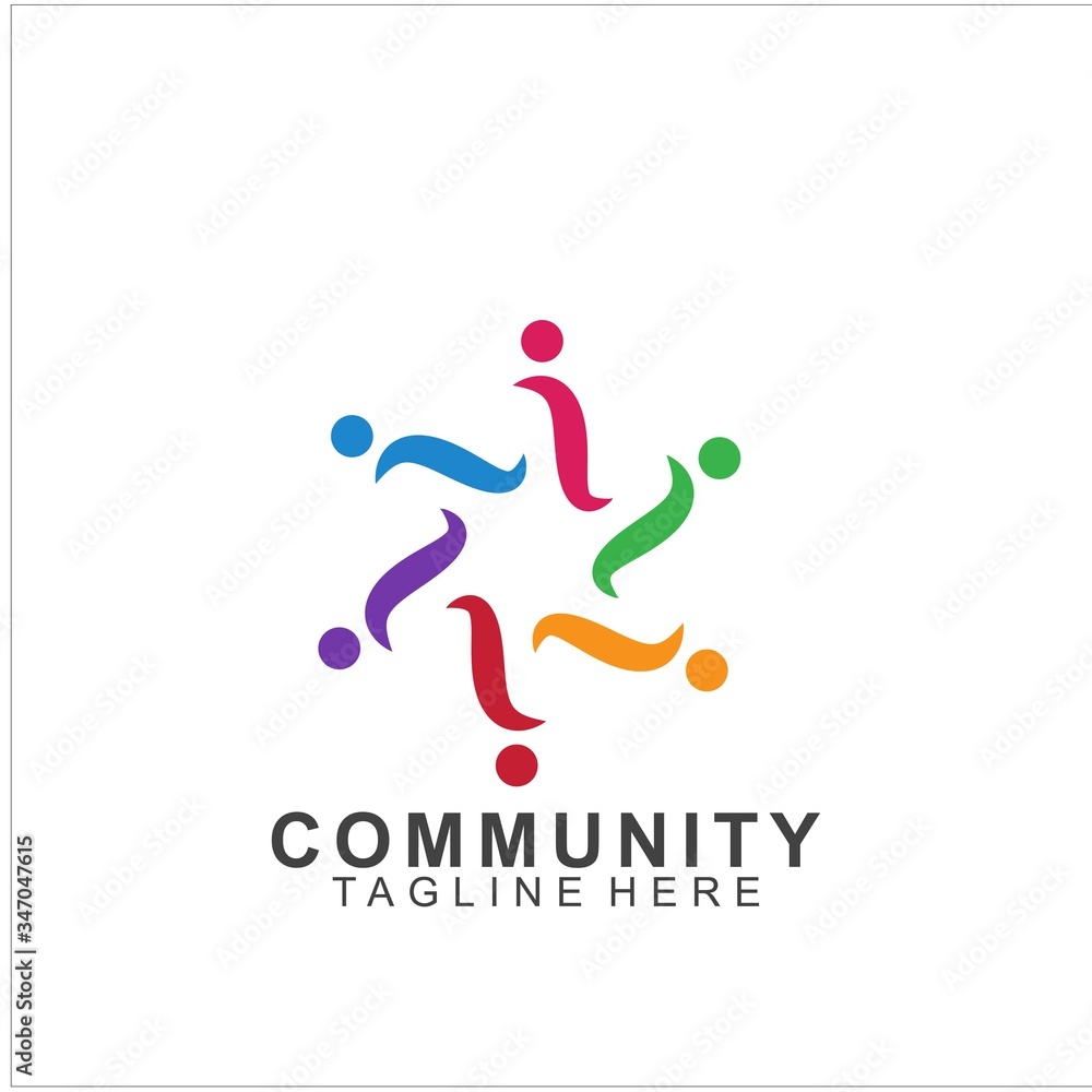 Team Work Logo Design. Social Network Family Friends icon Team Work Logo Design. Social Network Family Friends icon