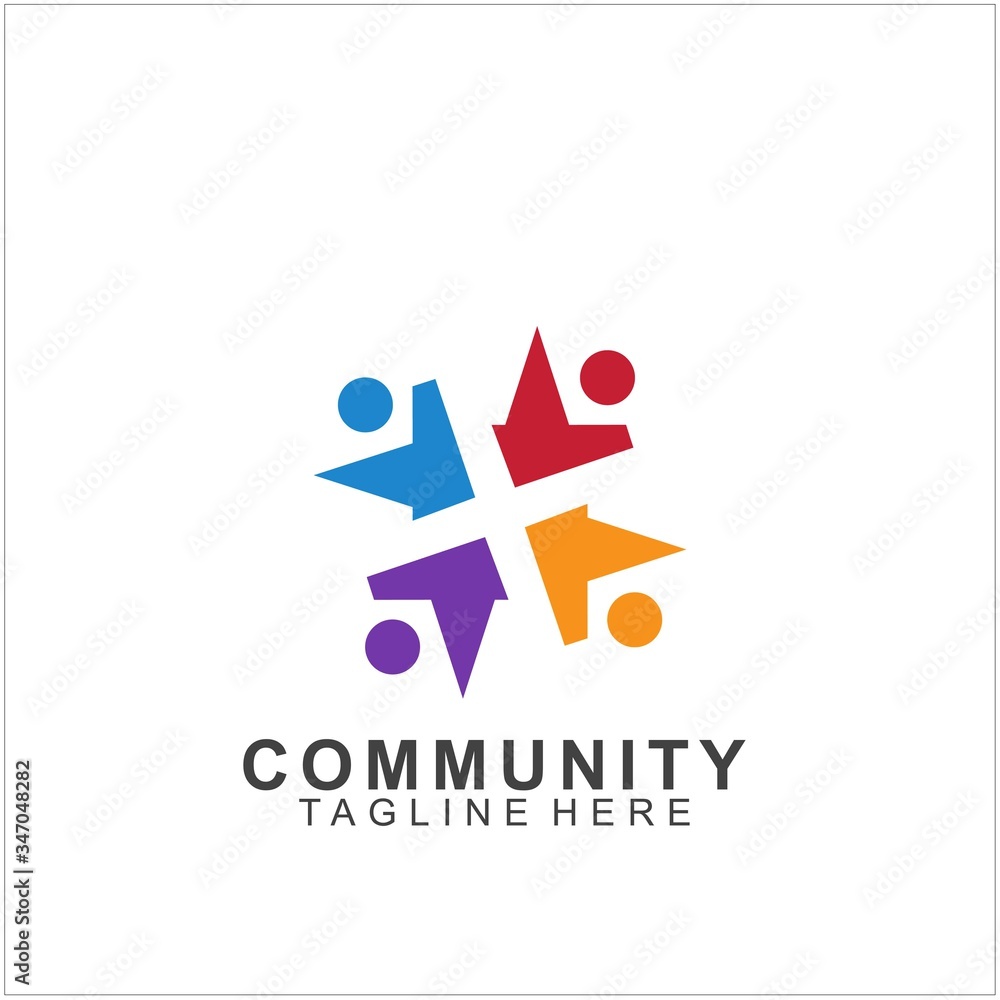 Team Work Logo Design. Social Network Family Friends icon Team Work Logo Design. Social Network Family Friends icon