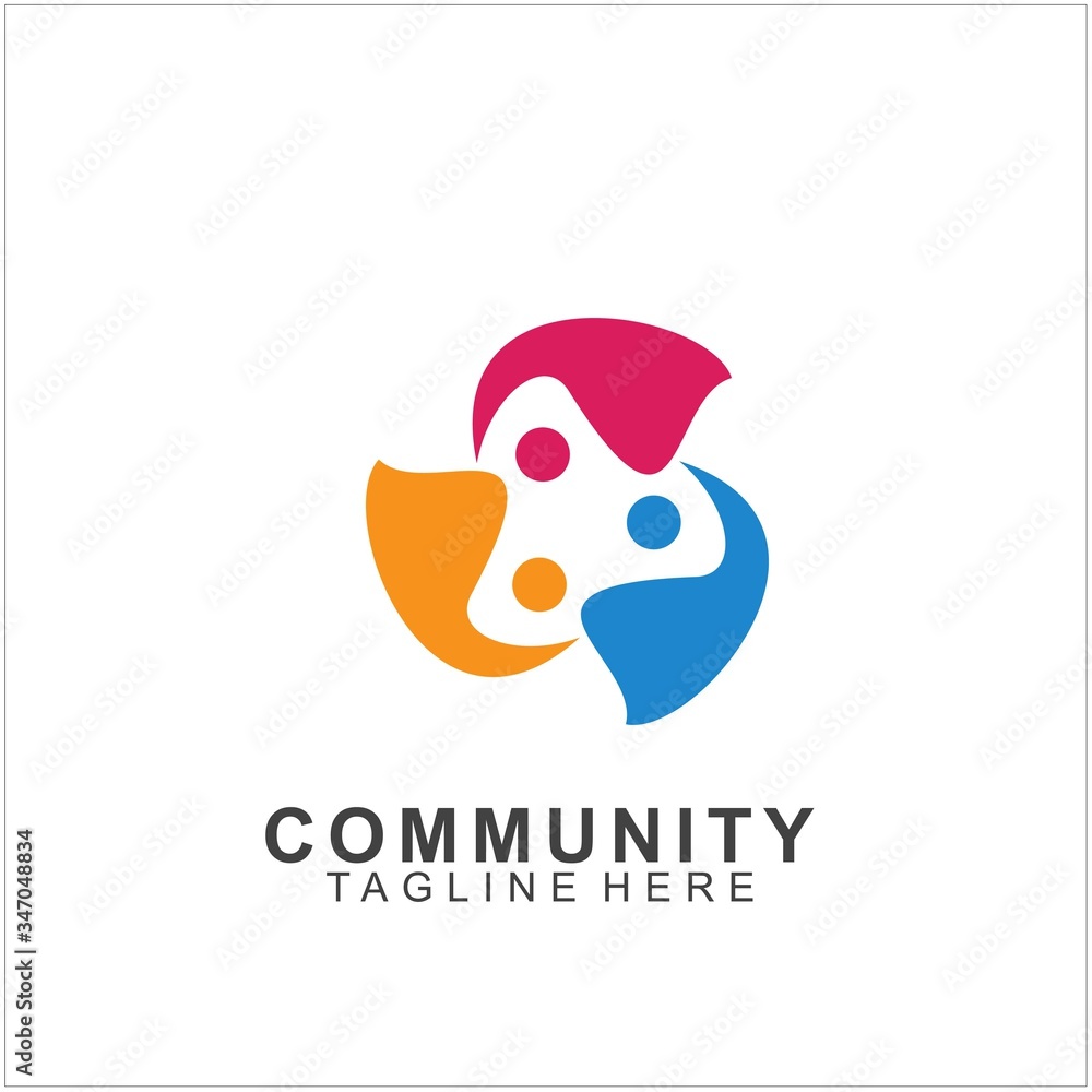 Team Work Logo Design. Social Network Family Friends icon Team Work Logo Design. Social Network Family Friends icon