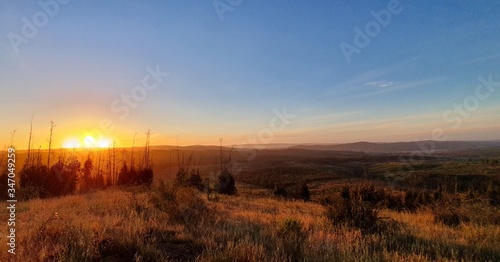 sunset in the mountains