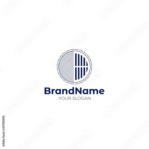 circle manhole logo design vector