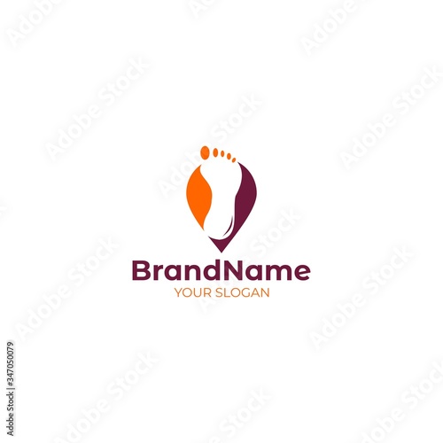 Step Location Logo Design Vector