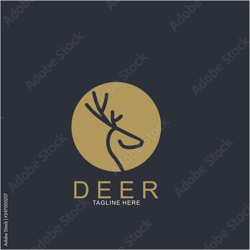 Deer logo design with modern concept