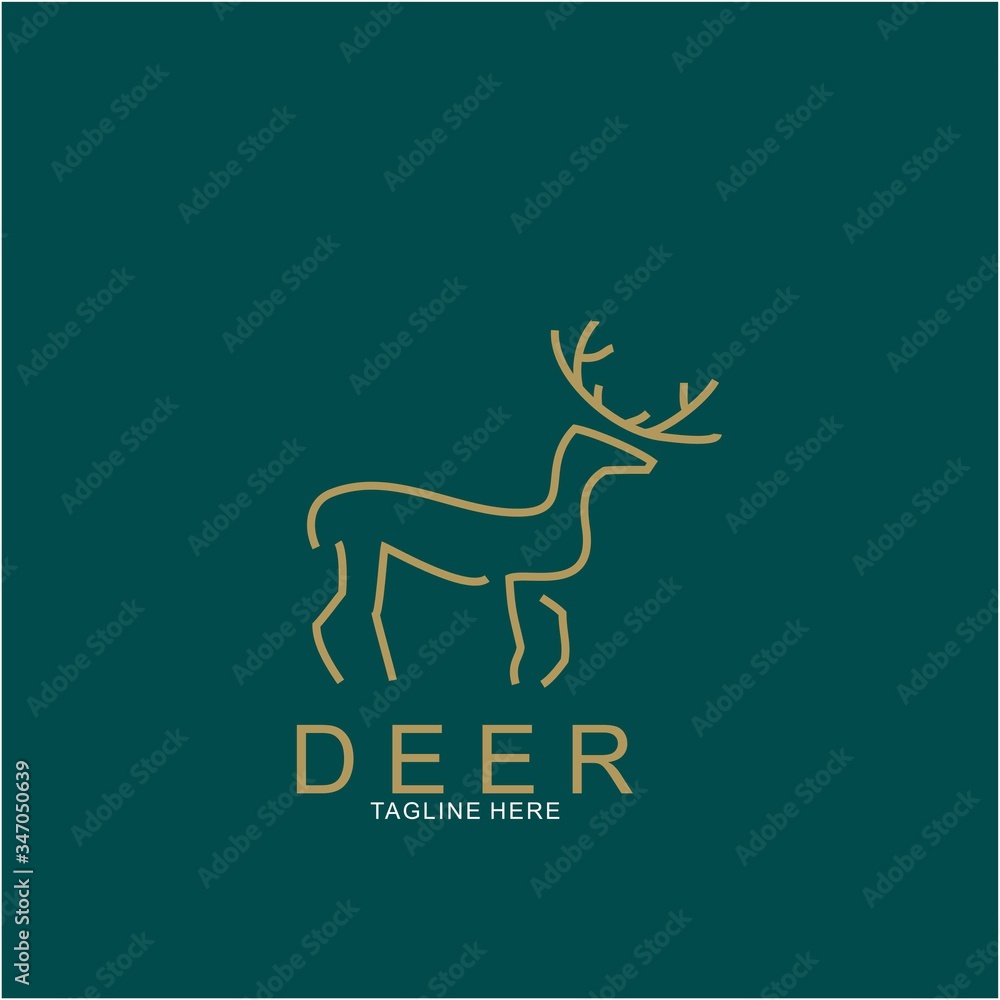 Deer logo design with modern concept Deer logo design with modern concept
