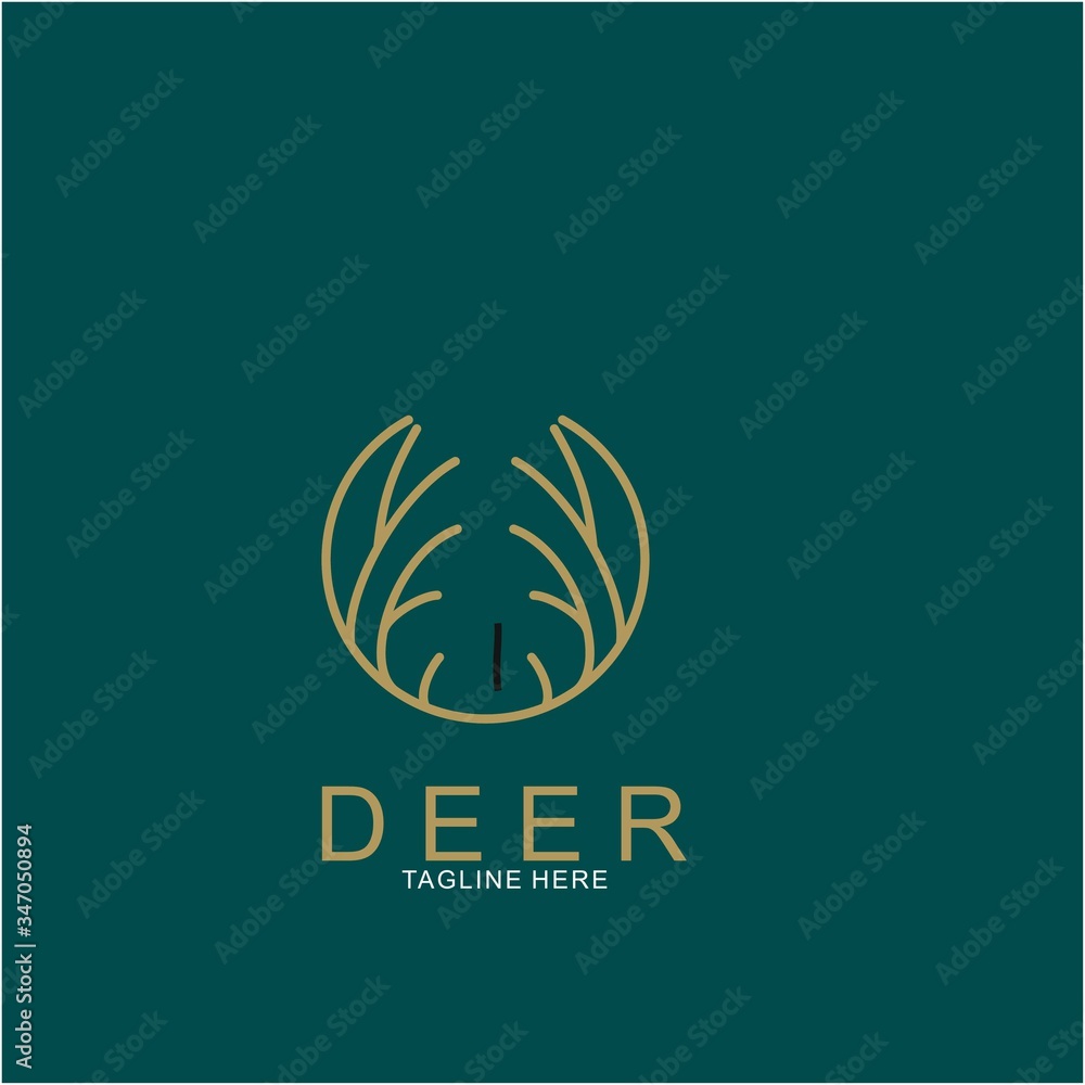 Deer logo design with modern concept