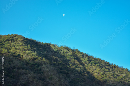 mountain landscape with moon