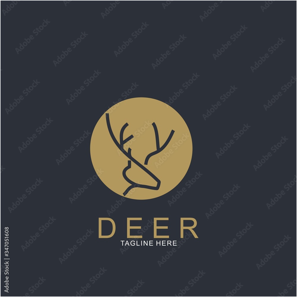 Deer logo design with modern concept Deer logo design with modern concept