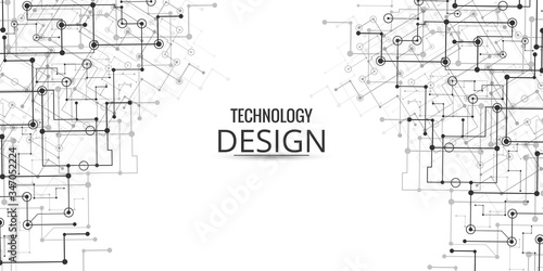 Futuristic black technology background for science and technology