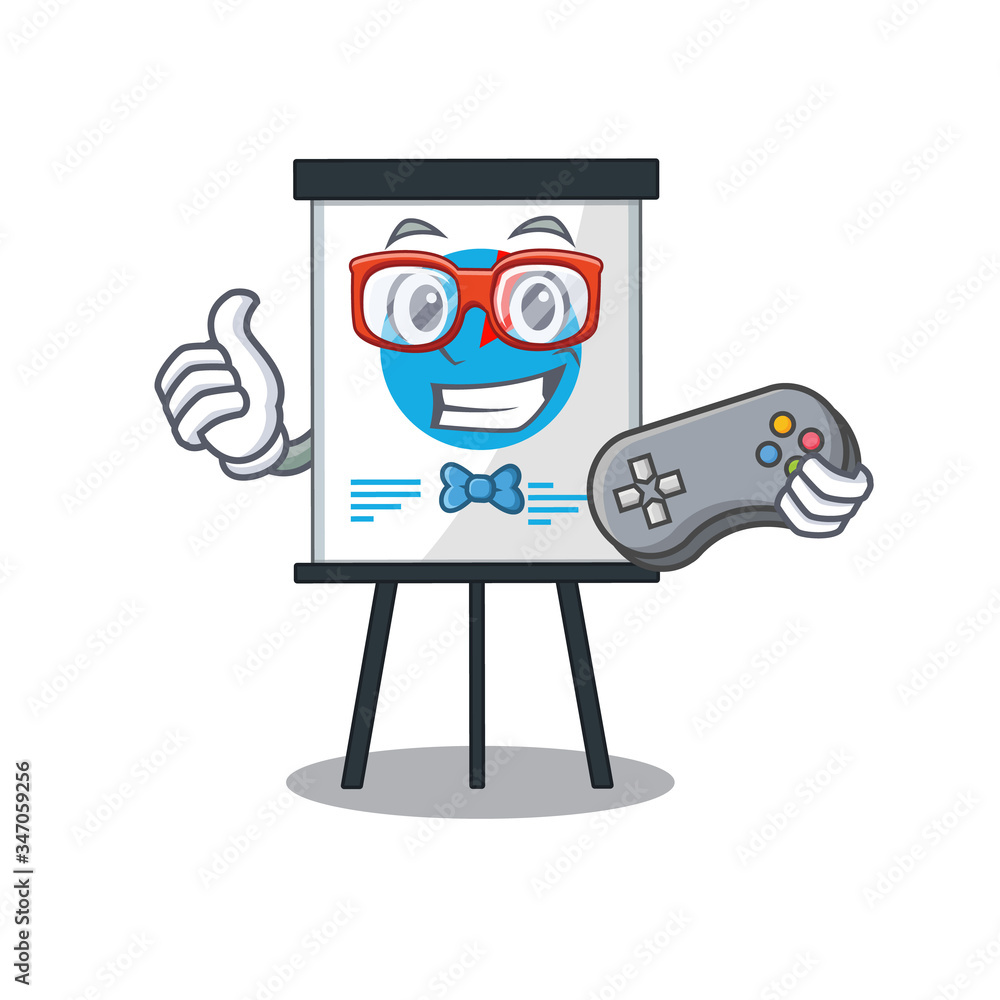 Mascot design concept of corona graph gamer using controller Mascot design concept of corona graph gamer using controller