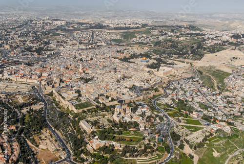 エルサレム旧市街　空撮