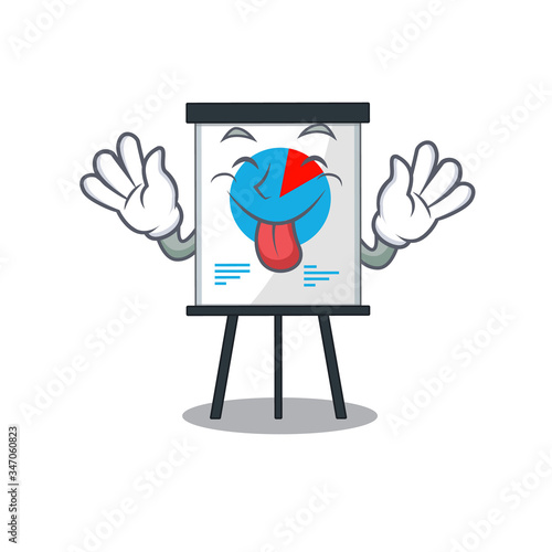 An amusing face corona graph cartoon design with tongue out