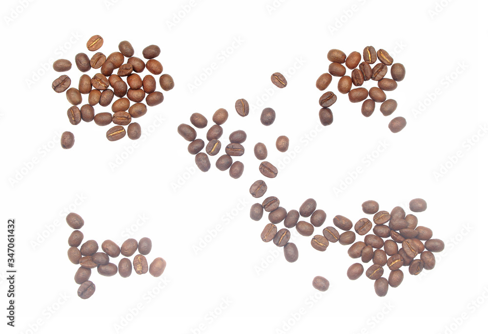 Fototapeta premium coffee beans. isolated on a white background