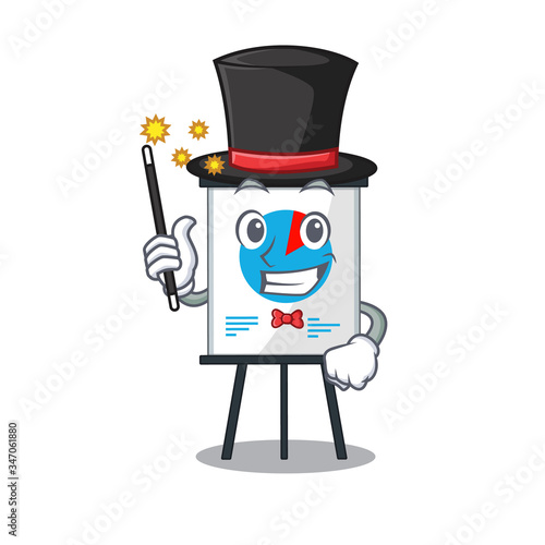 An attractive Magician of corona graph cartoon design