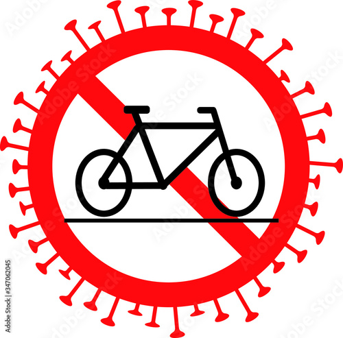 No bicycle sign, symbol, Vector illustration