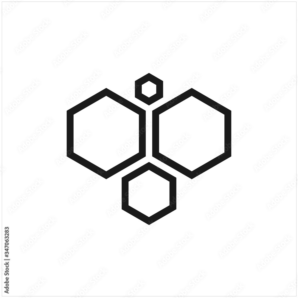 Bee logo design vector. Honeybee abstract symbol. Outline flying insect vector icon Bee logo design vector. Honeybee abstract symbol. Outline flying insect vector icon