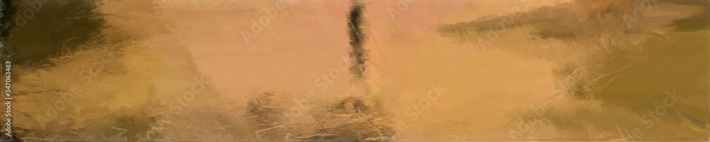 Obraz premium abstract long wide background with peru, very dark green and brown colors