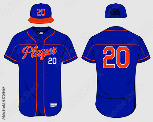 Baseball jersey uniform template mockup vector