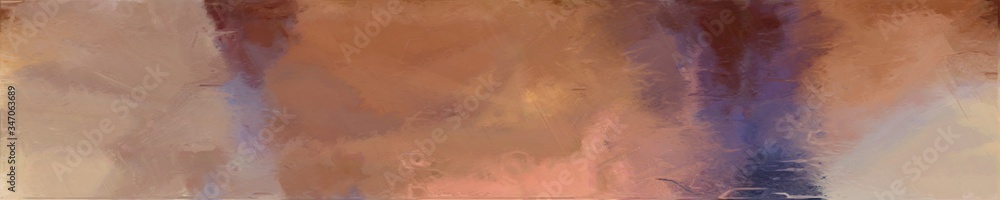 abstract graphic element with long wide horizontal background with pastel brown, old mauve and tan colors