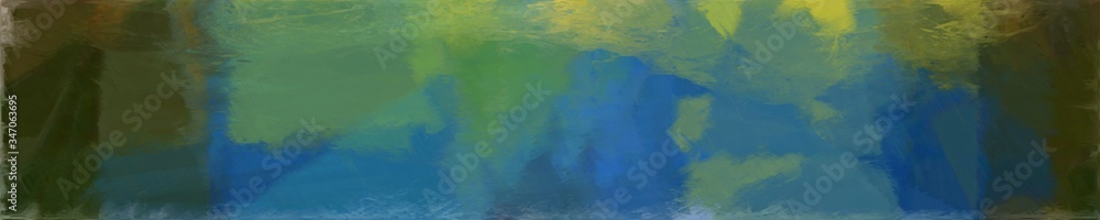 abstract background with teal blue, very dark green and dark khaki colors