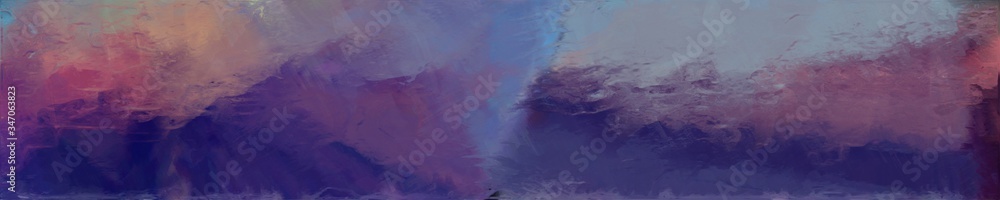abstract long wide horizontal background with dark slate blue, light slate gray and midnight blue colors