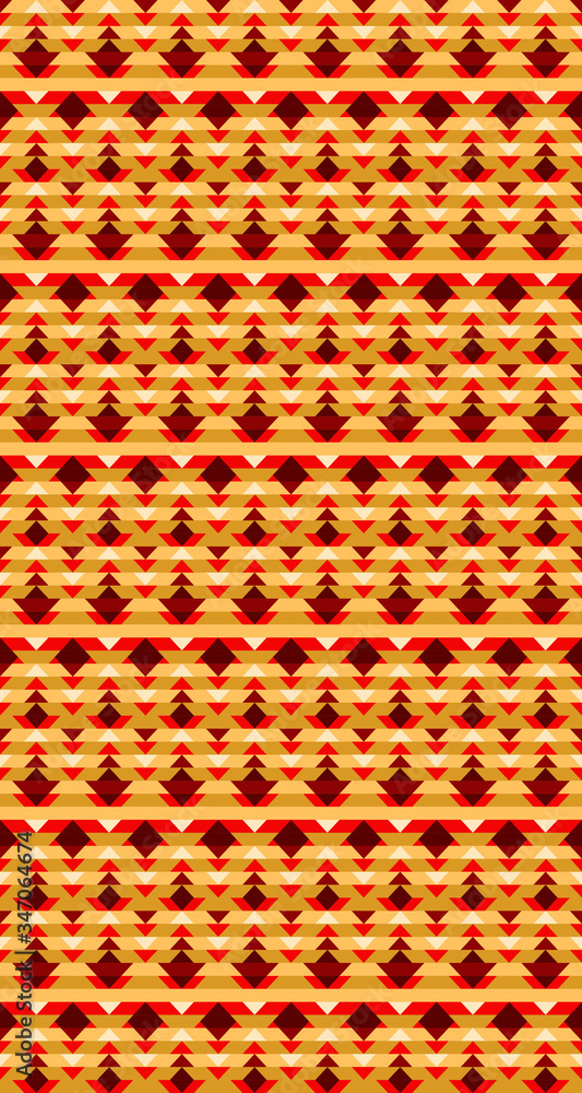 Fototapeta premium Multicolored rhombuses seamless pattern in retro style. Stock illustraion for web, print, scrapbooking, wrapping paper, textiles, background and wallpaper.