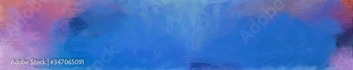 abstract long wide horizontal background with steel blue, royal blue and pastel purple colors