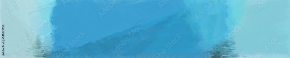 abstract horizontal graphic background with steel blue, light blue and sky blue colors