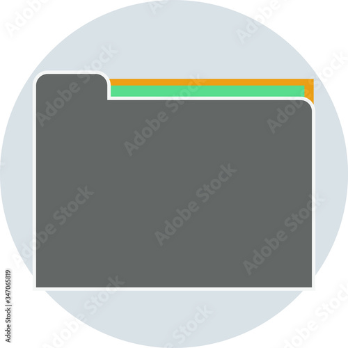 Paper folders icon. The business icon. Color design icon