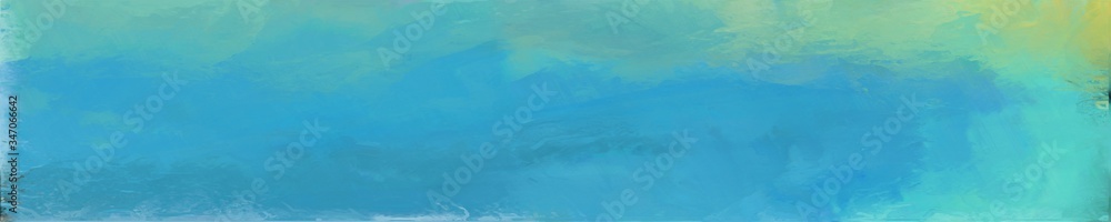 abstract long wide background with light sea green, steel blue and dark sea green colors