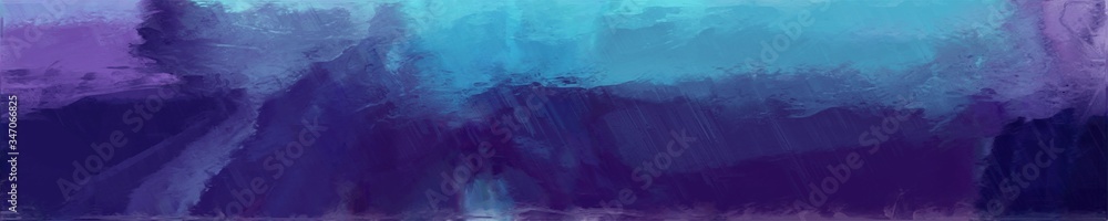 Fototapeta premium abstract graphic element with natural long wide horizontal graphic background with midnight blue, steel blue and dark slate blue colors
