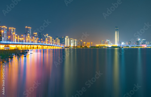 City scenery of Suzhou Industrial Park  Jiangsu Province  China