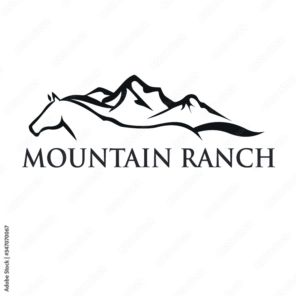 the horse ranch logo design concept Stock Vector Adobe Stock