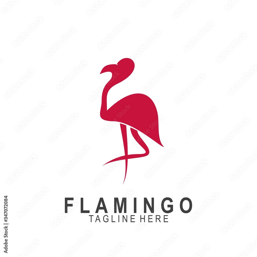 Fototapeta Flamingo logo with modern design