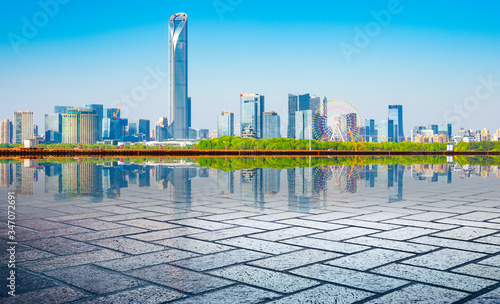 Canvas Print City scenery of Suzhou Industrial Park, Jiangsu Province, China