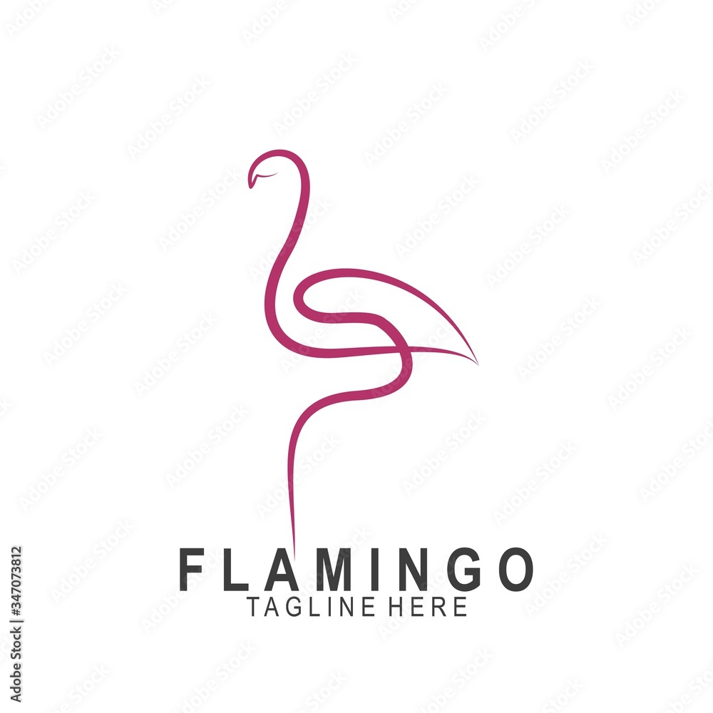 Fototapeta premium Flamingo logo with modern design